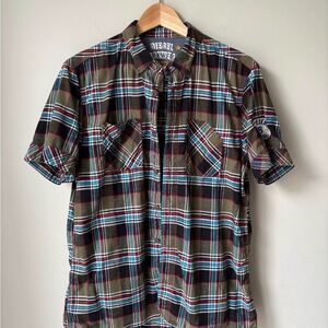 Diesel Men's Multicolor Plaid Button Down Shirt